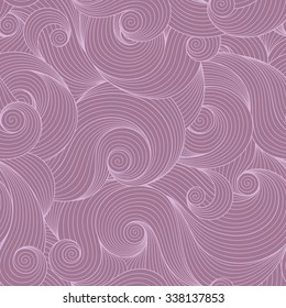 Doodle violet and pink  seamless background. Hand drawing doodle. Doodling pattern.