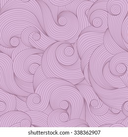 Doodle violet and pink  seamless background. Hand drawing doodle. Doodling pattern.