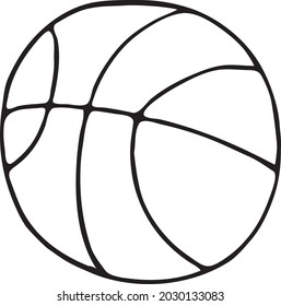 Doodle volleyball ball, simple illustration. Cartoon volleyball ball. A simple hand-drawn element