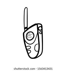 doodle walky talky icon vector hand drawing