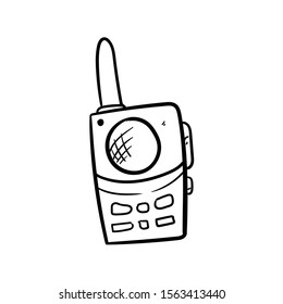 Doodle Walky Talky Icon Vector Hand Stock Vector (Royalty Free