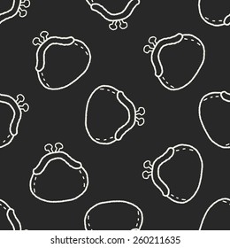doodle wallet seamless pattern