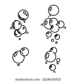 bolha de água doodle ilustração vetor