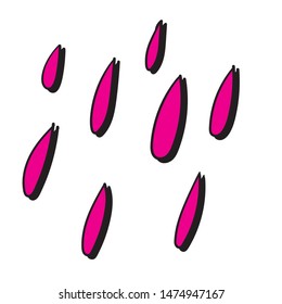 doodle water drop illustration with handmade style