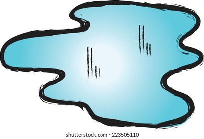 doodle water splash vector