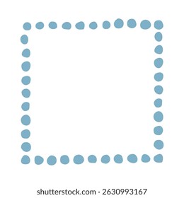 Doodle wave curve edge frame. Hand drawn wavy rectangle border. Doodle brush drawn square and circle picture frame. Vector illustration isolated on white background.