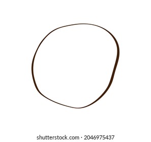 Doodle Wave Hand Drawn Scribble Circle art line frame. Vector scandinavian design element for your story text.