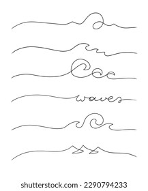 
Doodle waves drawn and