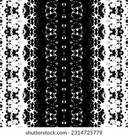 Doodle Wavy Dark Batik. Black Color African Pattern. Simple Native Ink Vector. Ethnic Art Doodle Batik. Black Colour Ink Scribble Texture. Ethnic Aztec Art Pattern. Abstract Ink Tribal Vector