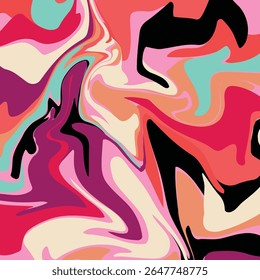 Doodle wavy free line square trendy form vector illustration.