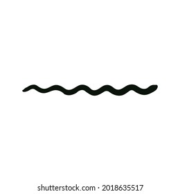 Doodle wavy line. Design element for banner, poster, packaging, postcard, web design. Hand Drawn vector illustration.