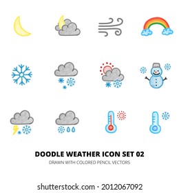 Doodle Weather Icons set 02