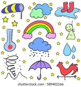 Doodle of weather style element