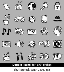 Doodle web icons