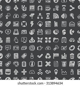 Doodle Web, seamless pattern background