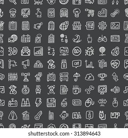 Doodle Web, seamless pattern background