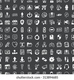 Doodle Web, seamless pattern background