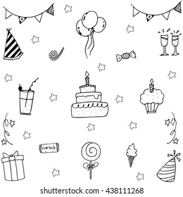 Doodle wedding element party