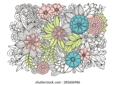Doodle wild flowers