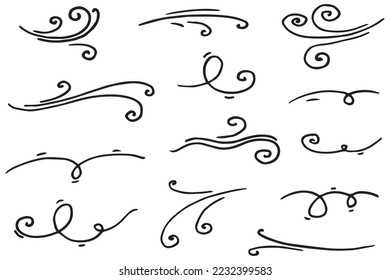 doodle wind illustration vector handrawn style