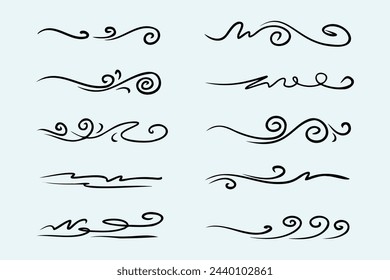 doodle wind illustration vector handrawn style, line art.