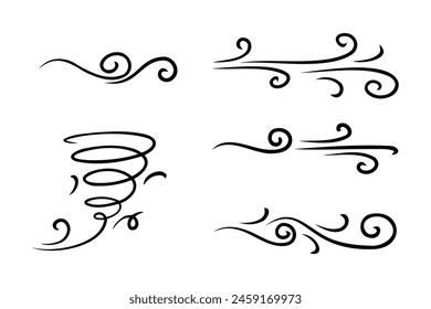 doodle wind illustration vector handrawn style, line art.