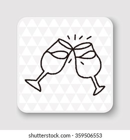 doodle wineglass