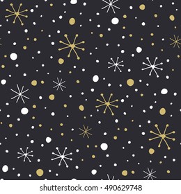 Doodle Winter Background Snow Pattern Stock Vector (Royalty Free ...