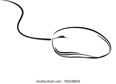 Doodle Wired Computer Mouse Stock Vector (Royalty Free) 782638834 ...