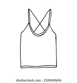 Doodle Woman Tank Top Icon Vector Stock Vector (Royalty Free ...