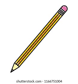 doodle wood pencil object school style