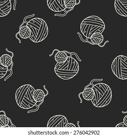 doodle wool seamless pattern background