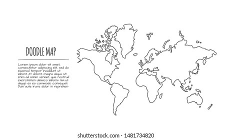 世界地図 手書き のイラスト素材 画像 ベクター画像 Shutterstock