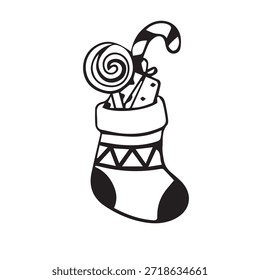 Doodle Weihnachten Socken Baum Dekoration