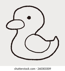 Doodle Yellow Duck