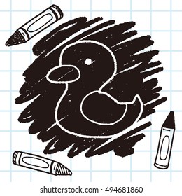 Doodle Yellow Duck
