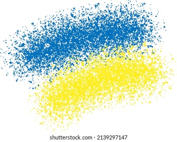 Doodle amarillo-azul. Vector. Bandera de Ucrania
