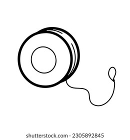 doodle of yoyo , simple drawing of yoyo , vector of yoyo , yoyo hand drawing
