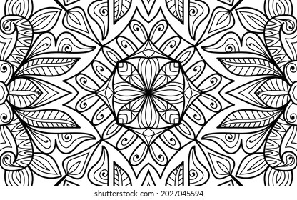 Doodle zen tangle design mandala farbige Buchseiten für Erwachsene 