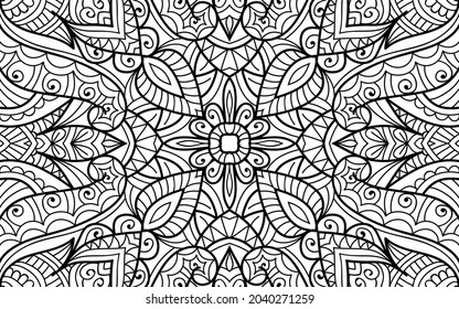 Doodle zen tangle design mandala farbige Buchseiten für Erwachsene Vektorgrafik