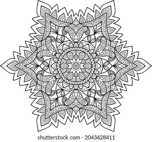 Doodle zen tangle design mandala colouring book pages for adults vector illustration