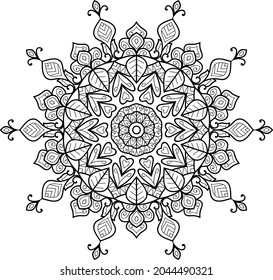 Doodle zen tangle design mandala colouring book pages for adults vector illustration
