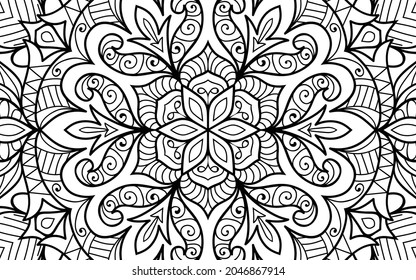 Doodle zen tangle design mandala farbige Buchseiten für Erwachsene Vektorgrafik