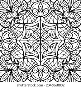 Doodle zen tangle design mandala colouring book pages for adults vector illustration