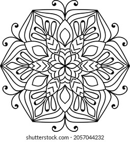 Doodle zen tangle design mandala colouring book pages for adults vector illustration