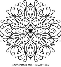 Doodle zen tangle design mandala colouring book pages for adults vector illustration