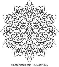 Doodle zen tangle diseño mandala colorido páginas de libros para adultos ilustración vectorial