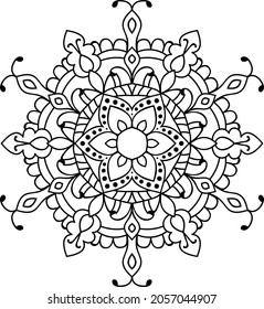 Doodle zen tangle design mandala colouring book pages for adults vector illustration