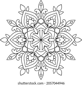 Doodle zen tangle design mandala colouring book pages for adults vector illustration