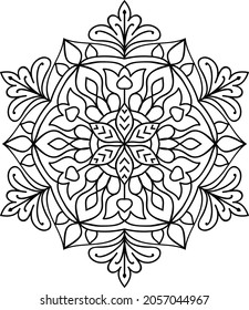 Doodle zen tangle design mandala colouring book pages for adults vector illustration